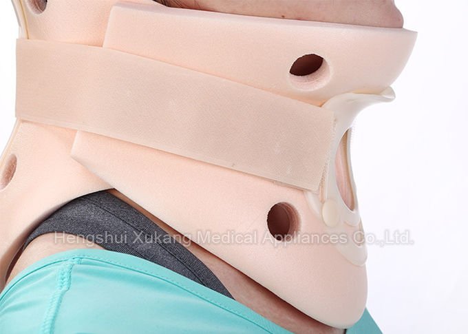 Adult Adjustable Cervical Collar Neck Brace , Pink Color Soft Foam Cervical Collar