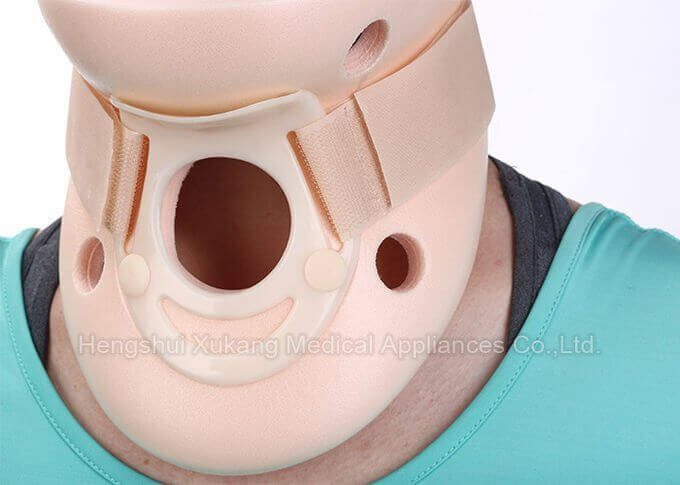 Adult Adjustable Cervical Collar Neck Brace , Pink Color Soft Foam Cervical Collar
