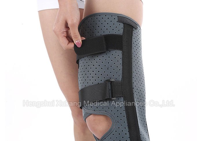 Aluminum Alloy Adjustable Knee Support Two - Sided Brushed Nylon Better Immobilization