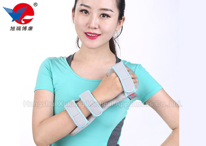 Breathable Fabric Wrist Support Brace , Gray M / L Adjustable Wrist Support