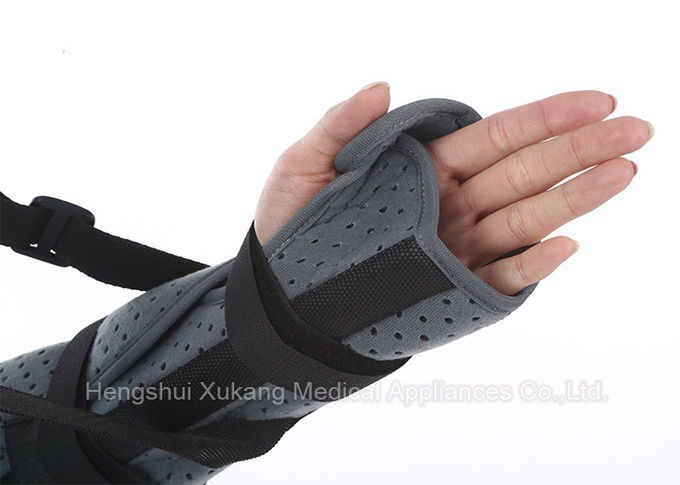 Removable Forearm Support Brace Gray Color Flannel And Aluminum Alloy Material